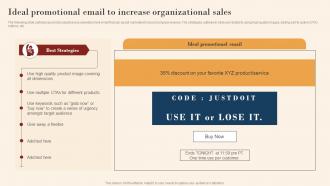Ideal Promotional Email To Increase Organizational Sales Mkt Ss V