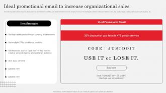 Ideal Promotional Email To Increase Ppt Powerpoint Presentation Inspiration Smartart