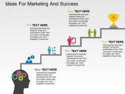 Ideas for marketing and success flat powerpoint design