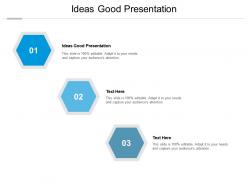 Ideas good presentation ppt powerpoint presentation outline microsoft cpb