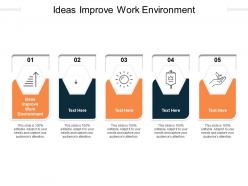 Ideas improve work environment ppt powerpoint presentation model skills cpb