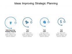 Ideas improving strategic planning ppt powerpoint presentation pictures graphics tutorials cpb