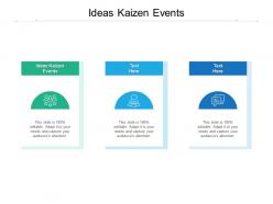 Ideas kaizen events ppt powerpoint presentation model display cpb