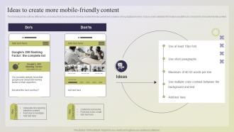 Ideas To Create More Mobile Friendly Content Mobile Optimization Best Practices Using Internal