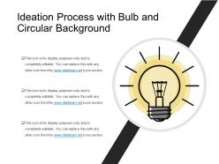 Ideation process with bulb and circular background