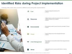 Identified risks during project implementation ppt powerpoint presentation graphics