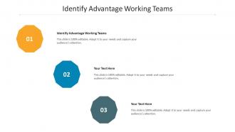 Identify advantage working teams ppt powerpoint presentation show model cpb