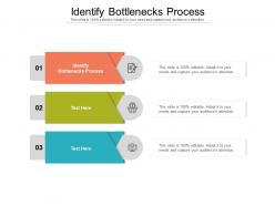 Identify bottlenecks process ppt powerpoint presentation ideas visuals cpb