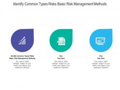 Identify common types risks basic risk management methods ppt powerpoint presentation slides layout cpb