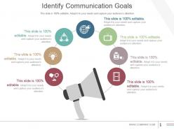 Identify communication goals powerpoint slide clipart