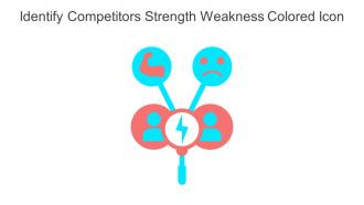 Identify Competitors Strength Weakness Colored Icon In Powerpoint Pptx Png And Editable Eps Format