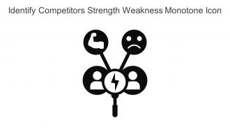 Identify Competitors Strength Weakness Monotone Icon In Powerpoint Pptx Png And Editable Eps Format