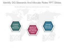 Identify dg stewards and allocate roles ppt slides