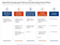 Identify employee personal development plan employee intellectual growth ppt themes
