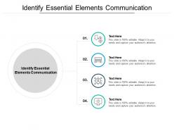Identify essential elements communication ppt powerpoint presentation model example file cpb