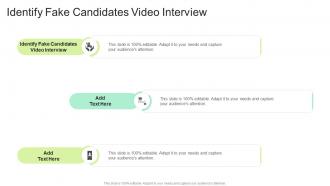 Identify Fake Candidates Video Interview In Powerpoint And Google Slides Cpb
