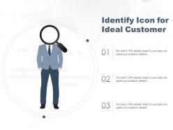 Identify icon for ideal customer