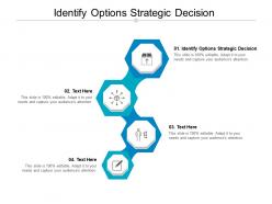 Identify options strategic decision ppt powerpoint presentation portfolio brochure cpb
