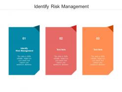 Identify risk management ppt powerpoint presentation portfolio graphics tutorials cpb