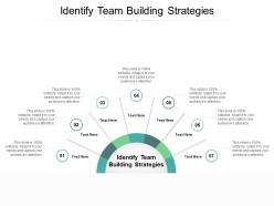 Identify team building strategies ppt powerpoint presentation file design templates cpb