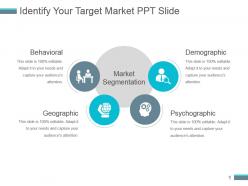 Identify Your Target Market Ppt Slide