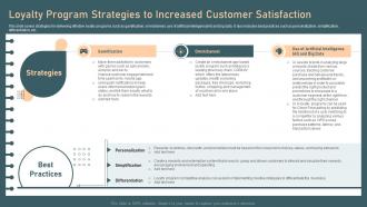 Identifying And Optimizing Customer Loyalty Program Strategies To Increased Customer Satisfaction
