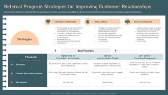 Identifying And Optimizing Customer Referral Program Strategies For Improving Customer Relationships