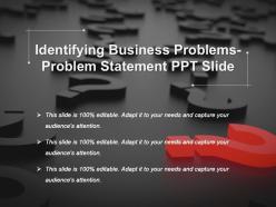 Identifying business problems problem statement ppt slide