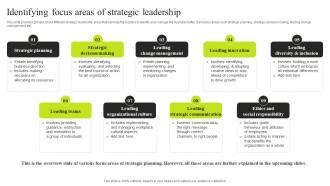 Identifying Focus Areas Of Strategic Leadership Minimizing Resistance Strategy SS V