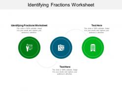 Identifying fractions worksheet ppt powerpoint presentation show backgrounds cpb