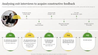 Identifying Gaps In Workplace Analysing Exit Interviews To Acquire Constructive Feedback