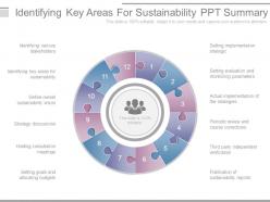 Identifying key areas for sustainability ppt summary