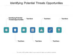 Identifying potential threats opportunities ppt powerpoint presentation layouts background designs cpb