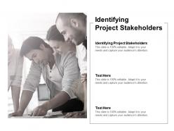 Identifying project stakeholders ppt powerpoint presentation infographic template picture cpb