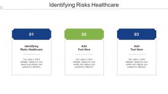 Identifying Risks Healthcare Ppt Powerpoint Presentation Styles Shapes Cpb