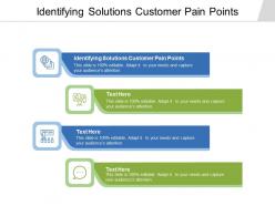 Identifying solutions customer pain points ppt powerpoint presentation inspiration graphic tips cpb