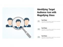 Identifying Target Audience Icon With Magnifying Glass