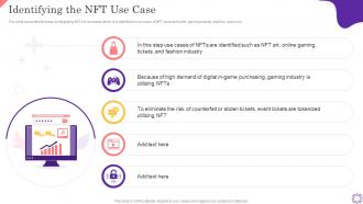 Identifying The NFT Use Case Ppt Powerpoint Presentation File Example