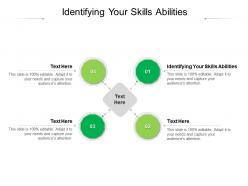 Identifying your skills abilities ppt powerpoint presentation ideas clipart images cpb