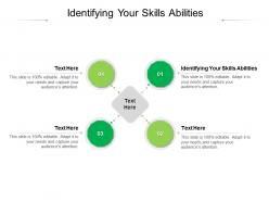 Identifying your skills abilities ppt powerpoint presentation portfolio sample cpb