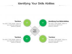 Identifying your skills abilities ppt powerpoint presentation show file formats cpb