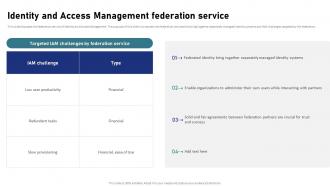 Identity And Access Management Federation Service IAM Process For Effective Access