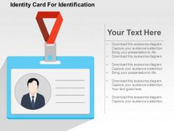 Identity card for identification flat powerpoint design