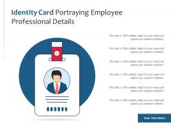 Identity card portraying employee professional details