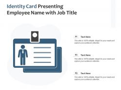 Identity card presenting employee name with job title
