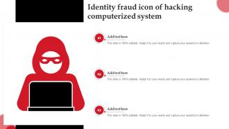 Identity Fraud Icon Of Hacking Computerized System