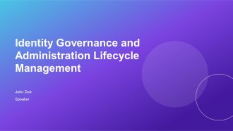 Identity Governance And Administration Lifecycle Management PPT Template AT