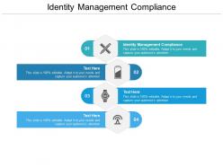 Identity management compliance ppt powerpoint presentation inspiration guidelines cpb