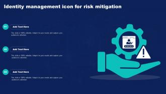 Identity Management Icon For Risk Mitigation