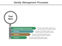 Identity management processes ppt powerpoint presentation file show cpb